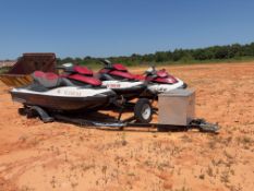 Set of 2 Sea Doo Jet Skis and Double Trailer