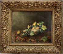 Manner of Charles Thomas Bale (1845-1925) oil on canvas, Still Life of fruit, bearing signature, ins