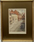 Rye High Street, 1932, watercolour, 24cm x 16cm, glazed frame