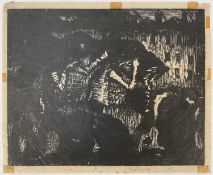 Sir Frank Brangwyn (1867-1956) woodcut, Coal Heavers, pencil signed, 22cm x 28cm, unframed