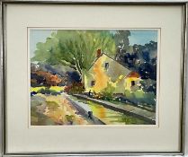 David S. Tomlinson, Watercolour, Dedham Lock, signed, in glazed frame, 26.5cm x 35cm.