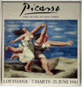 Picasso 1981 Exhibition poster, together with a 1948 book titled Picasso 'Blue and Pink Periods'