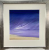 Edward Russell Evans (b. 1939) acrylic on board, seascape, signed, 44.5cm x 44.5cm, glazed frame