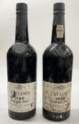 Two bottles, Taylor's 1985 Vintage Port