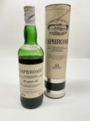 Laphroaig Unblended Islay Malt Scotch Whisky, 10 years old, 40%. 75cl., in original card tube