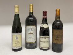 Four bottles: Chateau D'Issan Margaux 1982, Domaine Maume Gevrey-Chambertin 2004, Pavillon Saint Jam