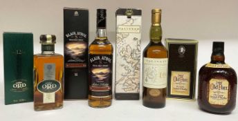 Four bottles of whisky: Blair Athol 8 year old, Glen Ord 12 year old, Grand Old Parr 12 year old and