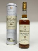 The Macallan Single Malt Whisky, 10 years old, 40%., 70cl., in presentation tin