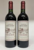 Two bottles, Chateau Rousset Cotes de Bourg 1996