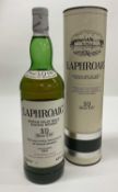 Laphroaig Single Islay Malt Scotch Whisky, 10 Years Old, 43%. 1 litre bottle, in original card tube
