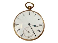 Swiss gold pocket watch