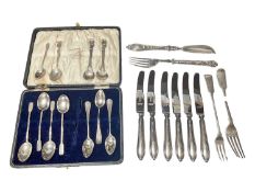 Group of silver flatware
