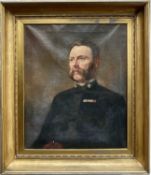 Victorian oil on canvas, Portrait of a 2nd Lieutenant in The Rifle Brigade, wearing medals