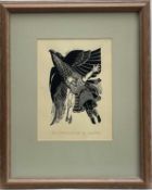 James Dodds, The Bird carried off from 'The Wanderer', vinyl engraving (17/50), signed in pencil, 26