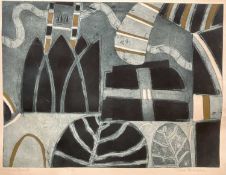 John Brunsdon (British, 1933-2014) signed etching - Parish Church, 17/50, 45cm x 60cm, unframed
