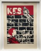 Joel Millerchip screenprint - Kes, 40cm x 28.5cm, limited addition 18/20, initialled and embossed, i