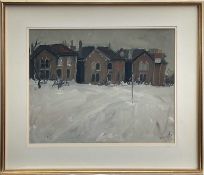 Dawn Sidoli (b,1933) oil - Clifton Down, Winter, 33cm x 42cm, signed and dated ‘88, with original re