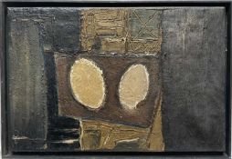 George Gilbert Bonner (1924-1997) oil on canvas, Twin Forms III’ 1964, signed and dated verso, 30cm
