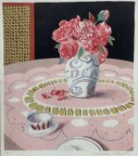 Lawrence Mynott (b. 1965) artist's proof lithograph - Still Life, 49.5cm x 43cm, signed and blind em