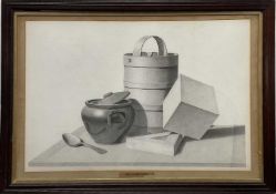 British School, 1901, graphite, Still Life - Objects on a table, for assessment at The Royal Academy