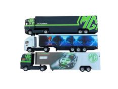 Corgi 1:64 scale diecast articulated lorries including DAF MG X Power racing team trailer (two versi