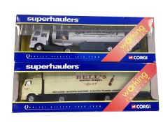 Corgi Superhaulers 1:64 scale diecast articulated lorries including Volvo Nisa Today's box trailer ~