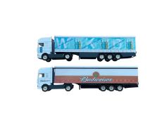 Corgi 1:64 scale diecast articulated lorries including DAF Budweiser Curtainside, DAF WKD Curtainsid
