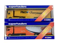 Corgi Superhaulers 1:64 scale diecast articulated lorries including Scania TNT box trailer ~ 59568,
