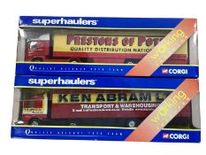 Corgi Superhaulers 1:64 scale diecast articulated lorries including Volvo Pollock Curtainside ~ TY86