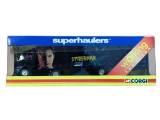 Corgi Superhaulers 1:64 scale diecast articulated lorries including Scania Castro Honda race Transpo