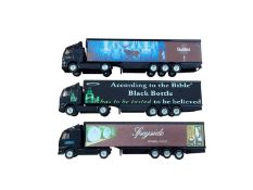 Corgi 1:64 scale diecast articulated lorries including DAF J & B scotch whisky box trailer, Renault