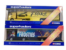 Corgi Superhaulers 1:64 scale diecast articulated lorries including Volvo Marmite box trailer~ TY867