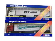 Corgi Superhaulers 1:64 scale diecast articulated lorries including Scania James Irlam Curtainside ~