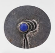 Anhänger Monika und Burkhard Oly, 925 Silber, Oly Design, mit 1 Lapislazuli Cabochon, punziert,