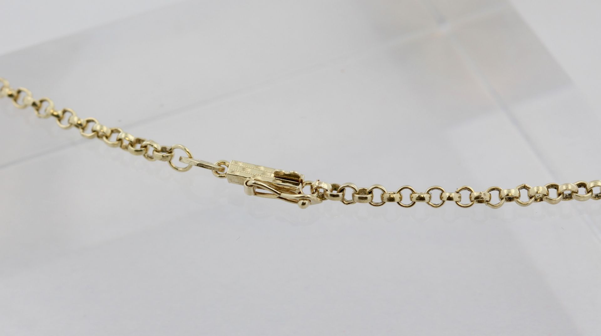 Collier Fries-Arauner, 14 kt Gelbgold, mit 5 wohl Topasen, punziert, Goldschmied Fries-Arauner - Bild 4 aus 4