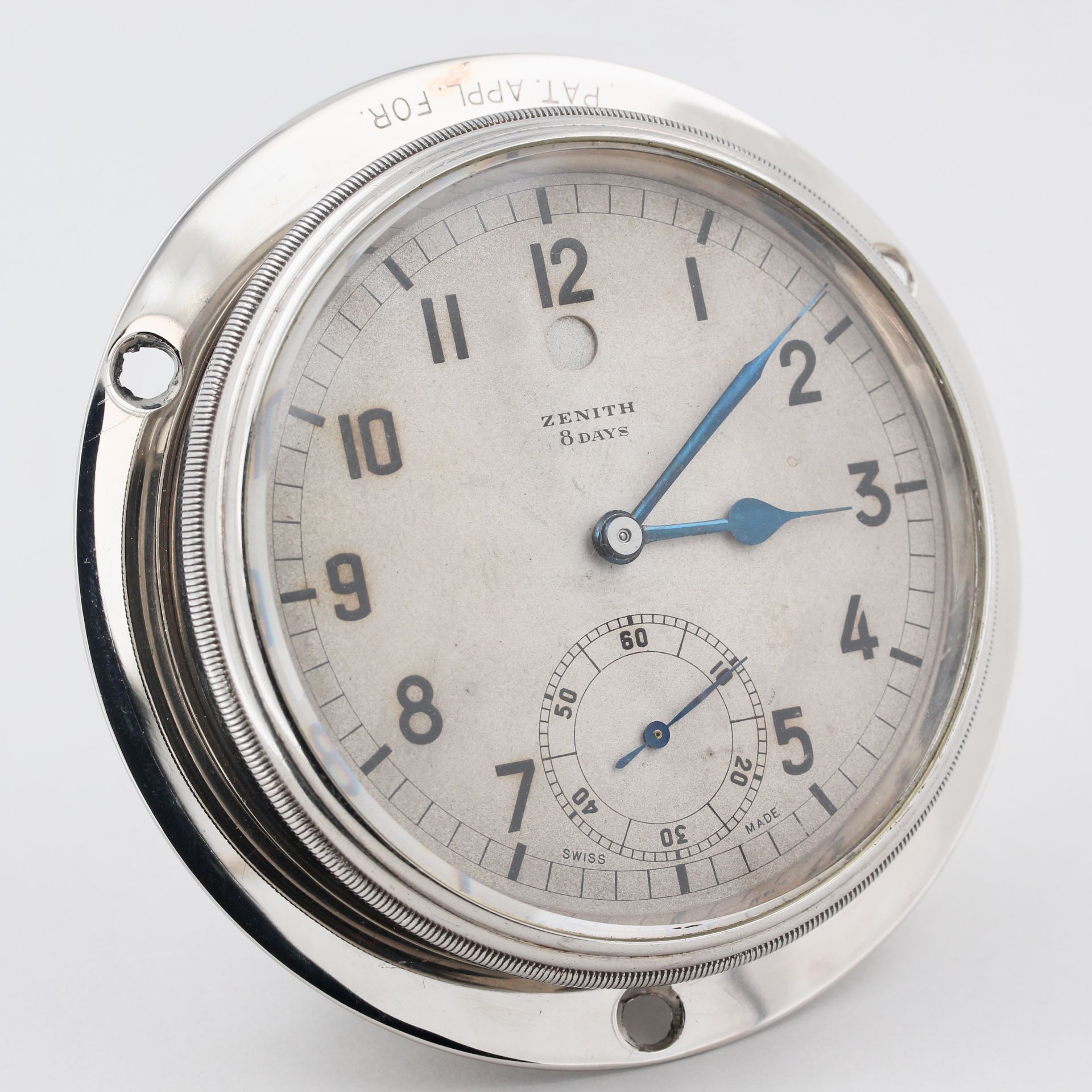 Borduhr Zenith, Borduhr, Marke Zenith, wohl 30er Jahre, mit 8 Tage Werk Chronometer,