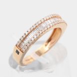 Damenring, 18 kt Roségold, besetzt mit 0,48 ct Diamanten, Juwelier Wagner, Neupreis 3.520 €, ca. 4,1