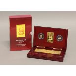 Reppa Investment Coin Set 2011, 1 x 999,9 Feingold, 1/20 oz, 1,41 g, 1 x 999,9 Feinsilber, 1/20