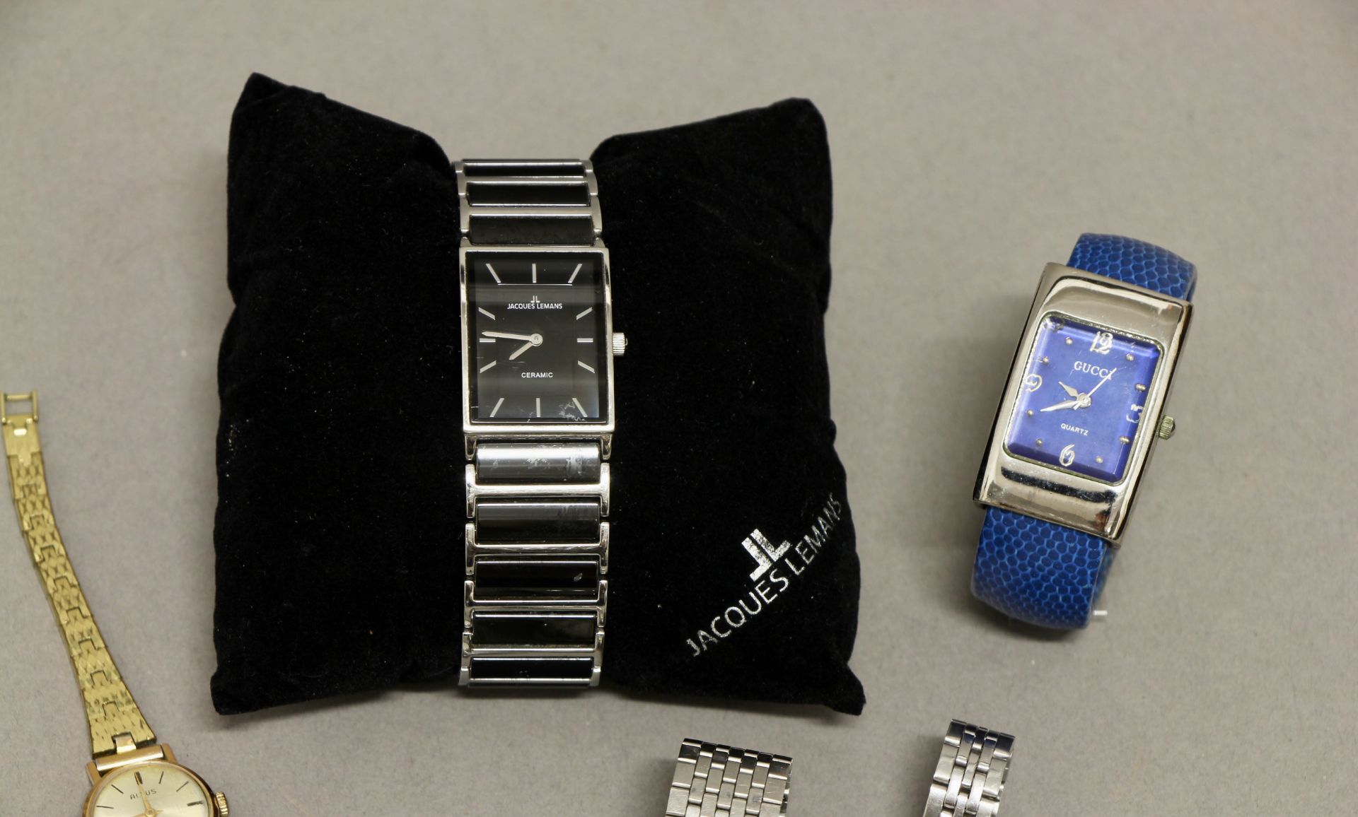 Konvolut Armbanduhren, verschieden, 9 Armbanduhren, u.a. Jacques Lemans, Gucci, Dugena, Ankra, - Bild 2 aus 4