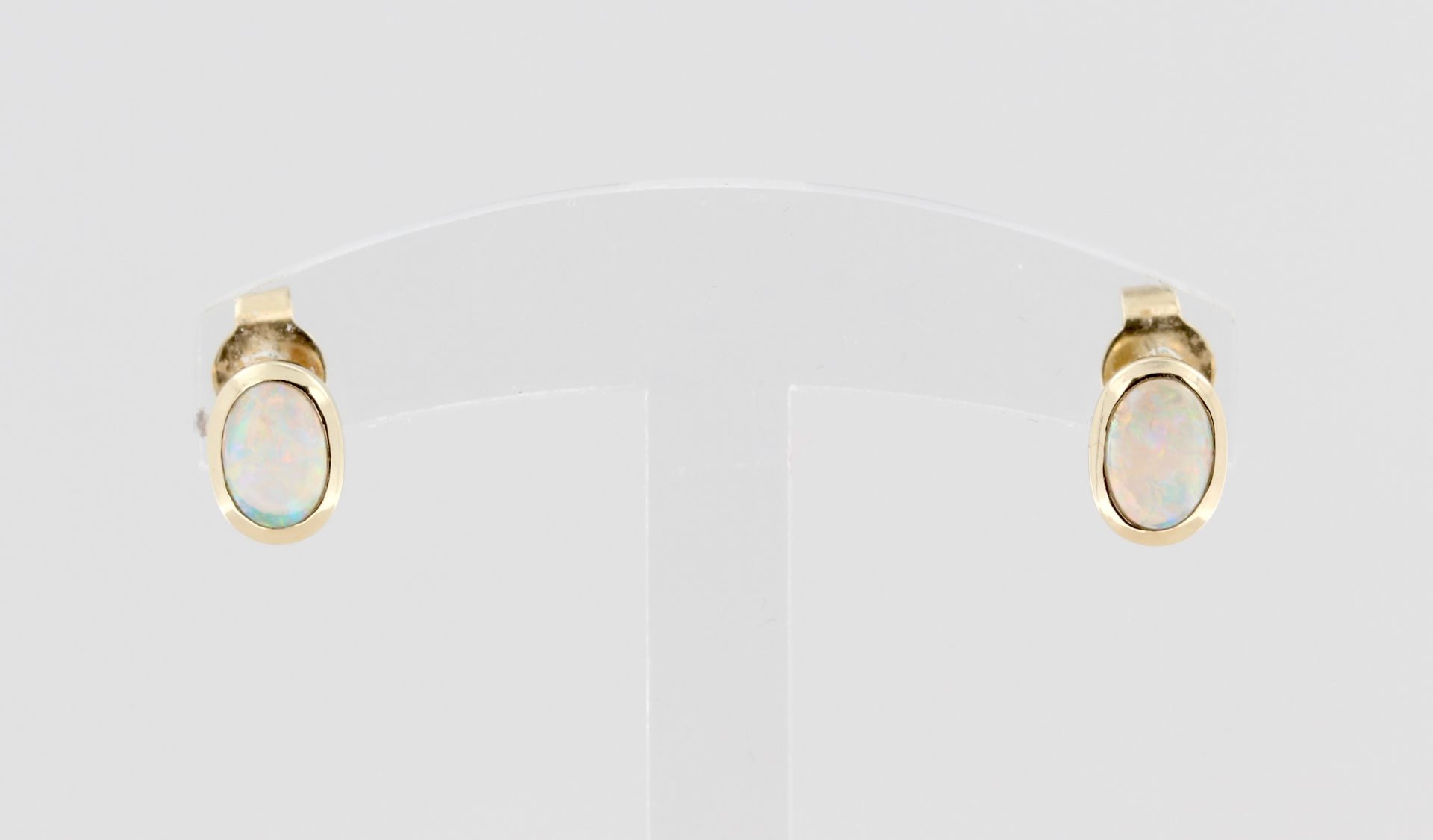 Schmuckset Bartel & Sohn, 14 kt Gelbgold und Weißgold, mit Opalen und teils kleinen Diamanten, - Bild 4 aus 5