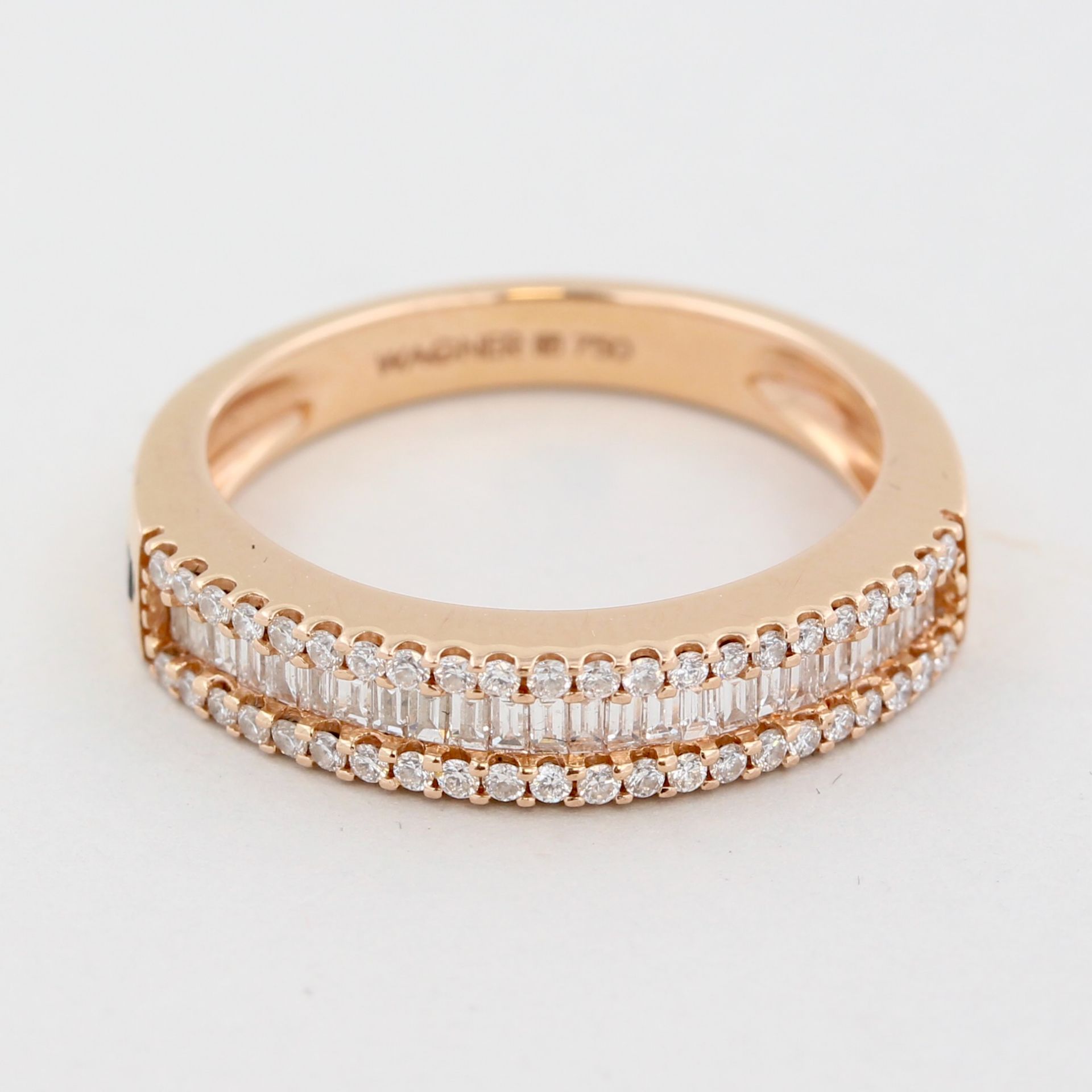 Damenring, 18 kt Roségold, besetzt mit 0,48 ct Diamanten, Juwelier Wagner, Neupreis 3.520 €, ca. 4,1 - Bild 2 aus 4