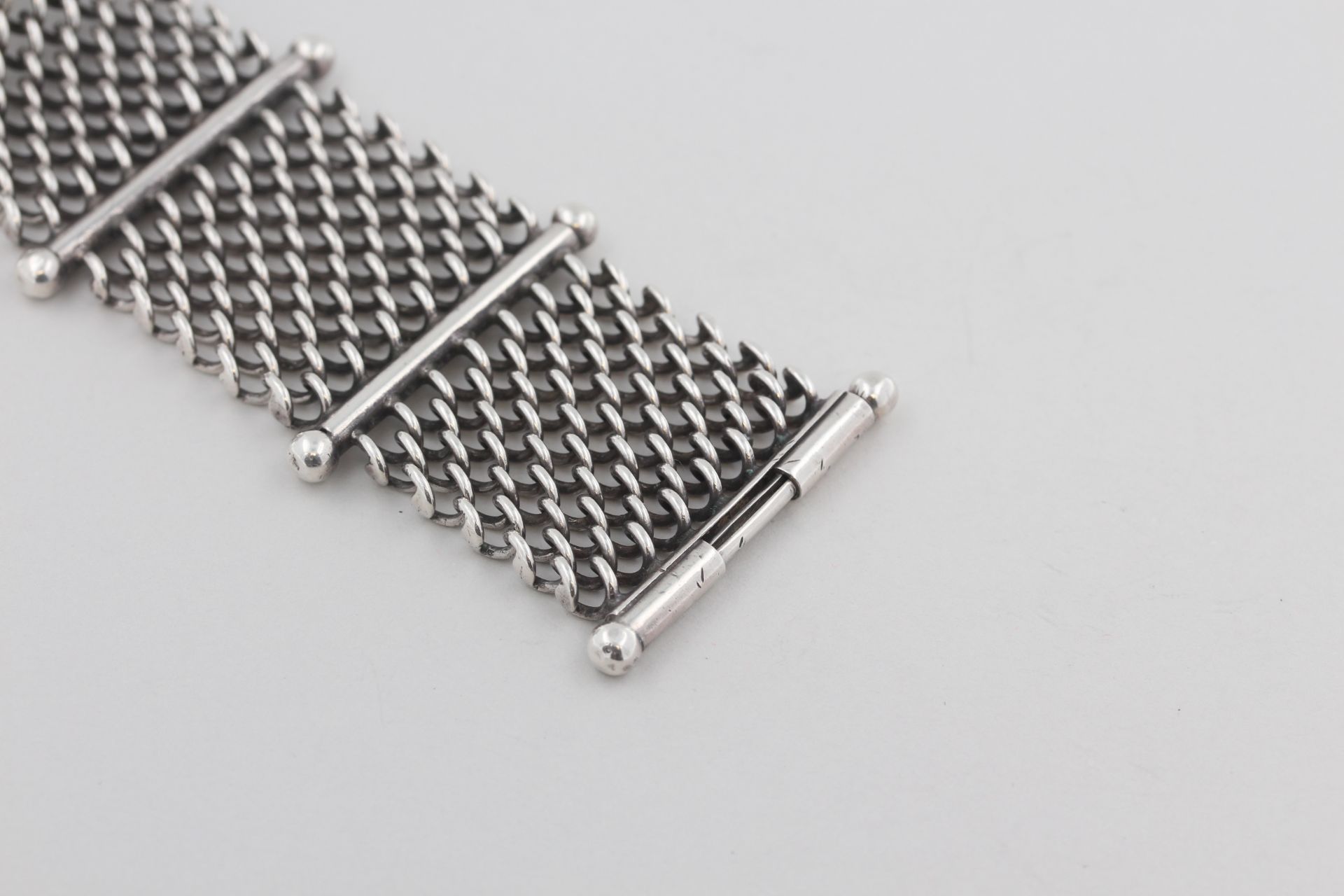 Armband Silber, 835 Silber, breite Form, punziert, ca. 54,5 g, L. 20 cm - Bild 3 aus 3