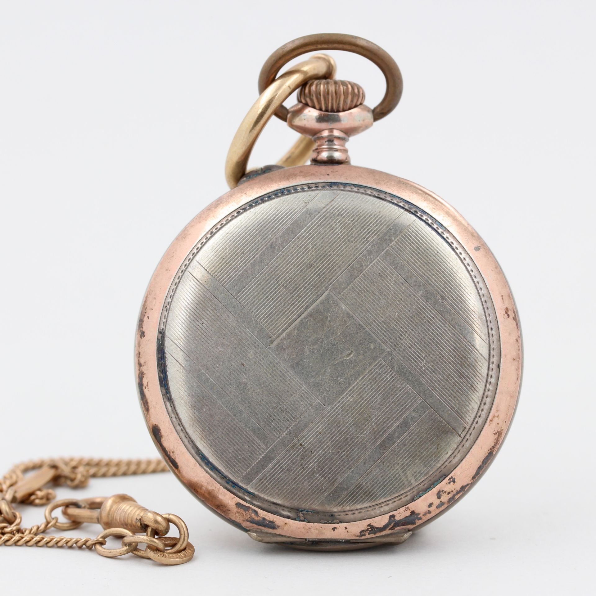 Taschenuhr Hera, 800 Silber, Marke Hera, weißes Zifferblatt mit arabischen Zahlen, kleine Sekunde, - Bild 2 aus 2