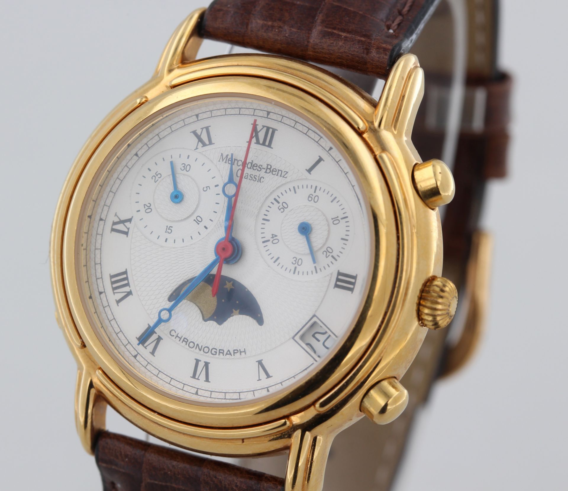 Konvolut Armbanduhren, Stahl, teilweise vergoldet, 1 x Junghans Solar 1 mit Mercedes Stern, 1 x - Bild 4 aus 4