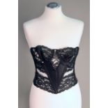 Paar Bustier Korsett Christian Dior & La Perla , 1 trägerloses Vintage-Korsett-Bustier von Christian