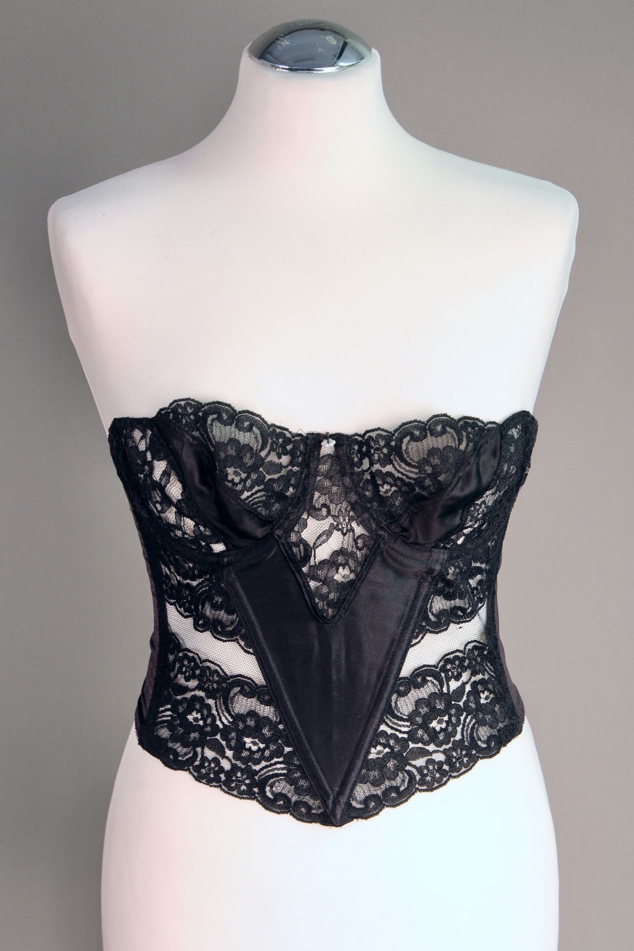 Paar Bustier Korsett Christian Dior & La Perla , 1 trägerloses Vintage-Korsett-Bustier von Christian