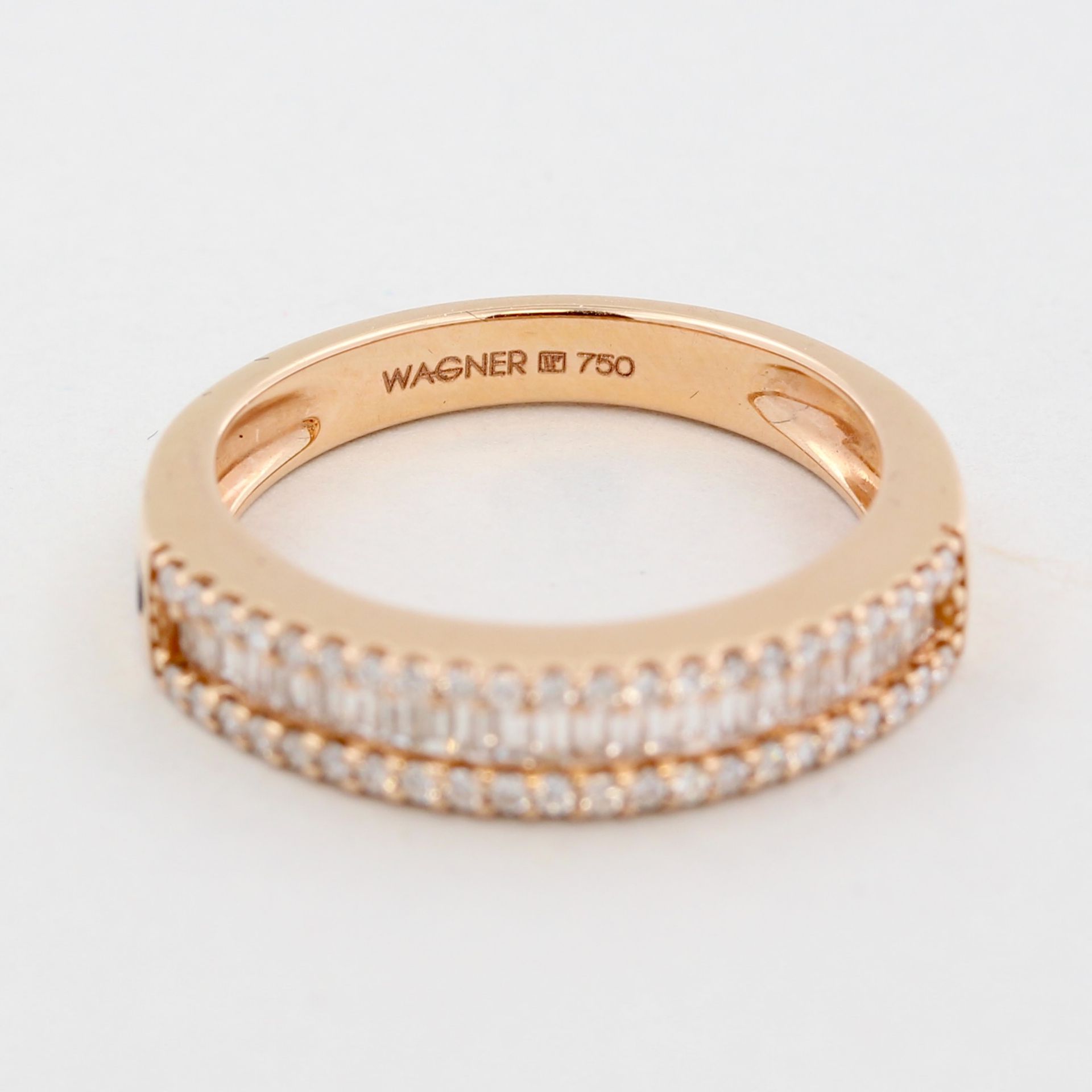 Damenring, 18 kt Roségold, besetzt mit 0,48 ct Diamanten, Juwelier Wagner, Neupreis 3.520 €, ca. 4,1 - Bild 4 aus 4