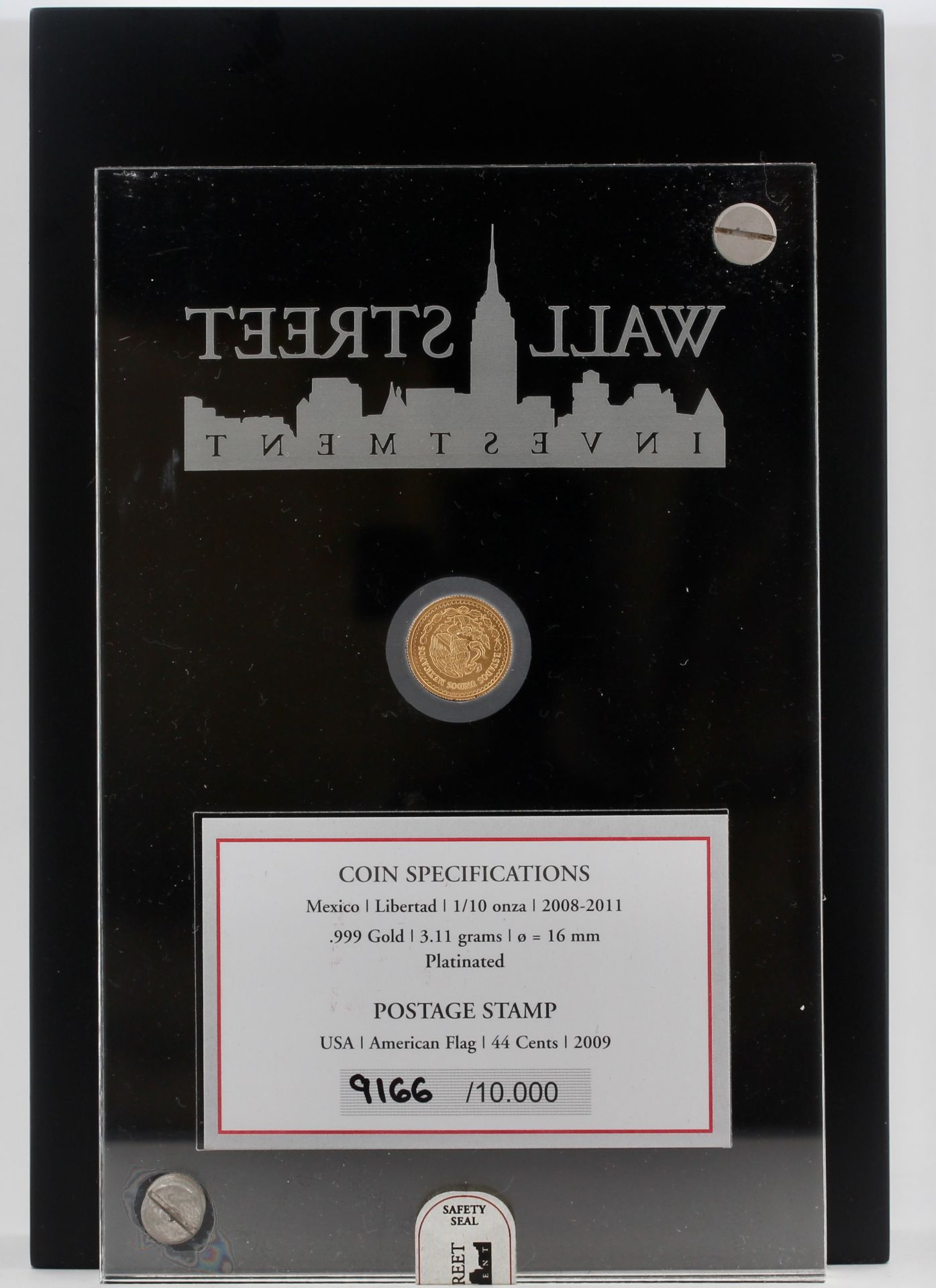 Wall Street Investment 2011, Wall Street Investment, 999 Gold, 1/10 oz, 3,11 g, D. 1,6 cm, - Bild 3 aus 6