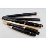 Konvolut Montblanc Schreibgeräte , 6 Montblanc Schreibgeräte, verschiedene Modelle, Minen müssten