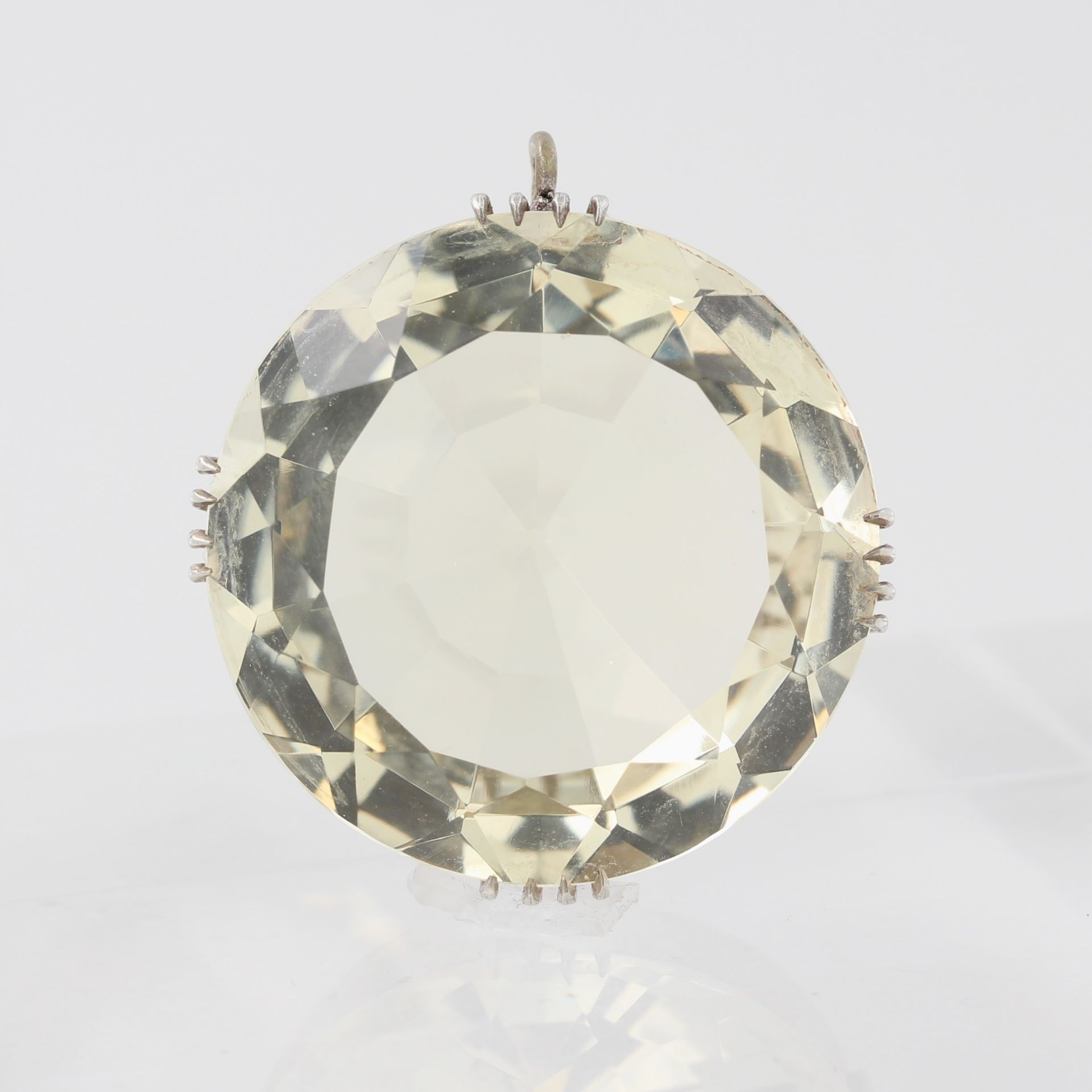 Collier Silber, 835 Silber, floral verziert, mit 1 wohl Achat, ca. 15,1 g, L. 44,5 cm, dazu Anhänger - Bild 3 aus 5